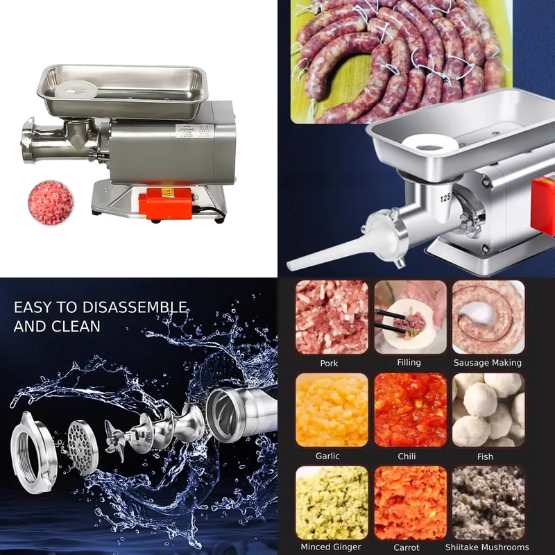 Industrial Meat Grinder 1500W - Tritacarne Elettrico Commerciale in Acciaio Inox