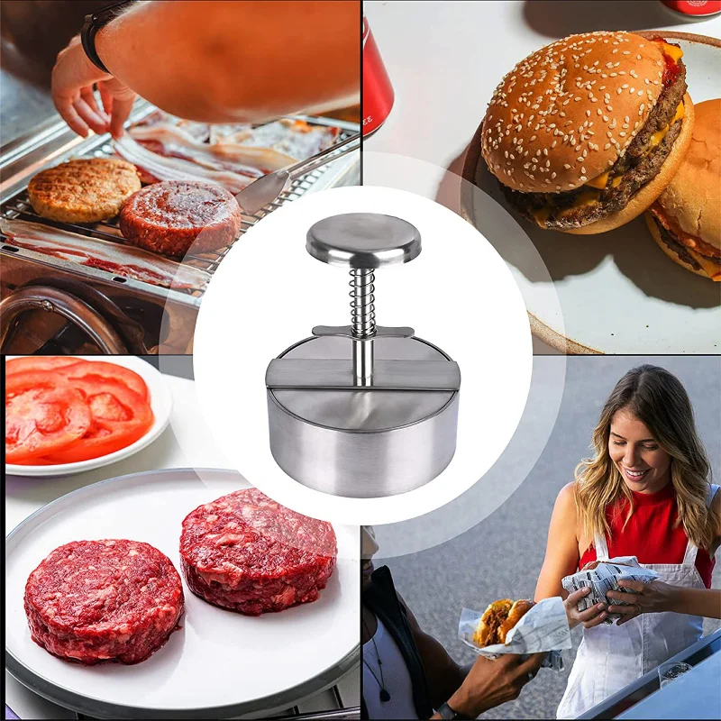 Meat Patty Maker Press Manual - Hamburger Patty Maker Press in acciaio